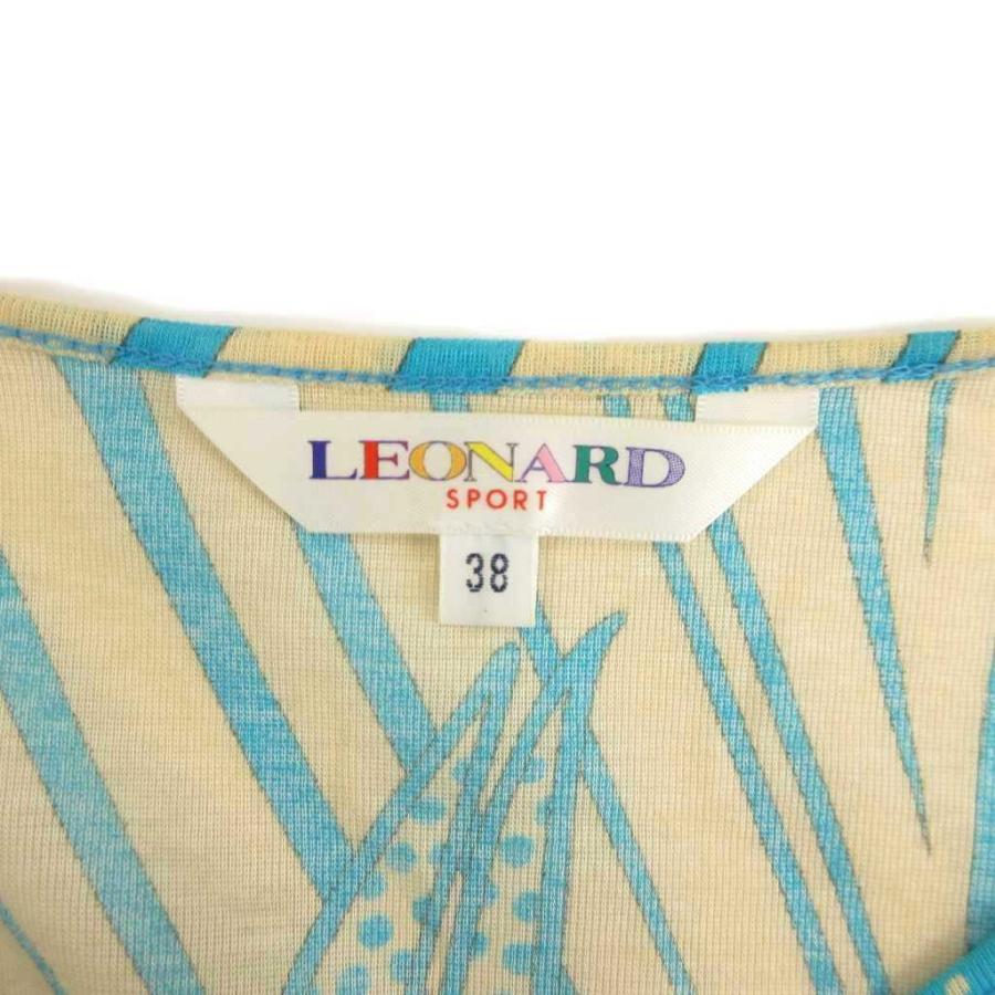 レオナールスポーツ LEONARD SPORT カットソー 半袖 クルーネック 総柄