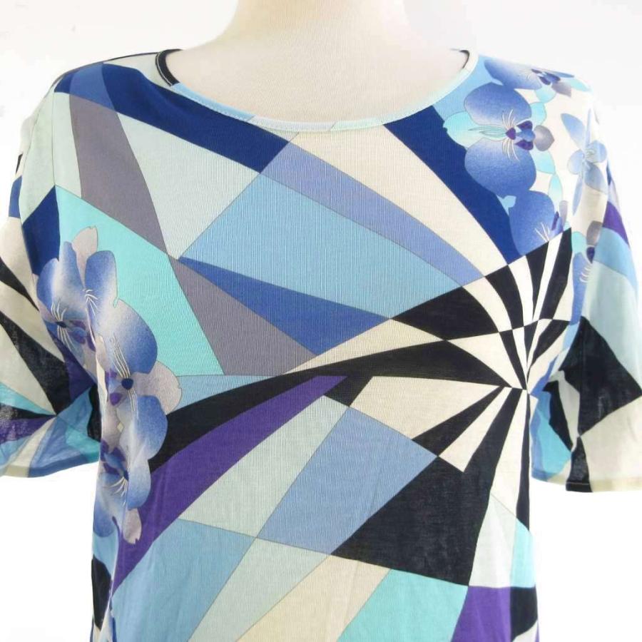 レオナールスポーツ LEONARD SPORT カットソー 半袖 クルーネック 花柄