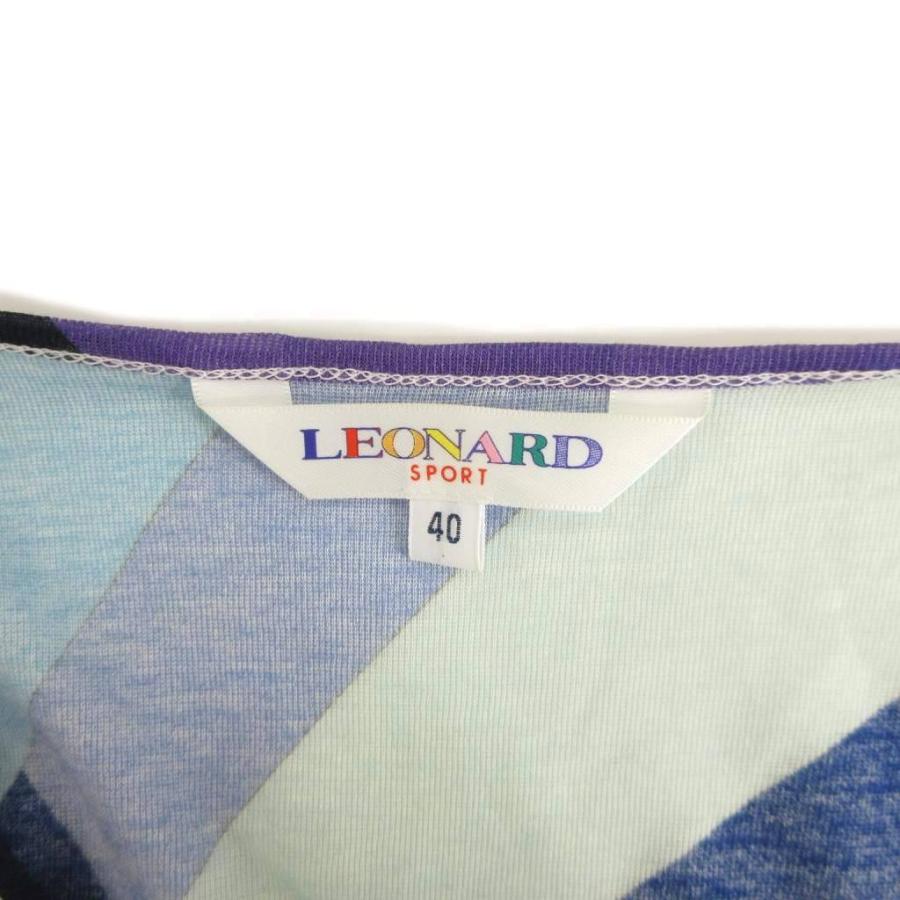 レオナールスポーツ LEONARD SPORT カットソー 半袖 クルーネック 花柄