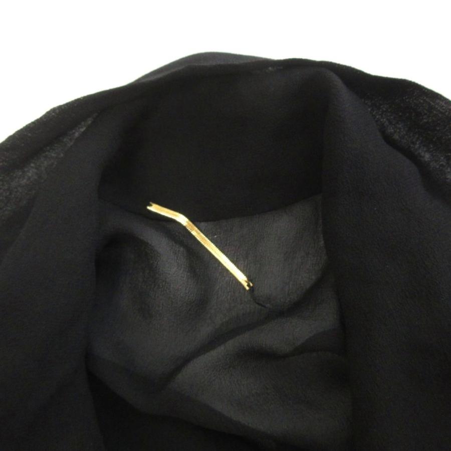 サンローラン パリ SAINT LAURENT PARIS シアー ボウタイ ブラウス