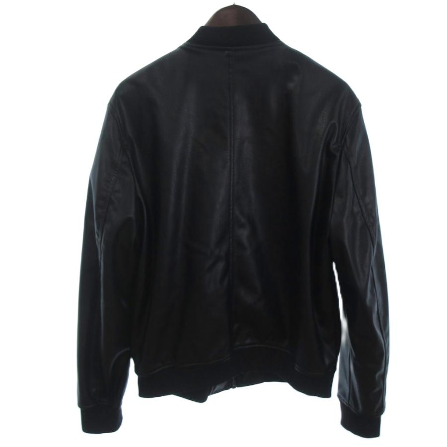 ZARA（ザラ） フェイクレザー ブルゾン ジップアップ 黒 M メンズ