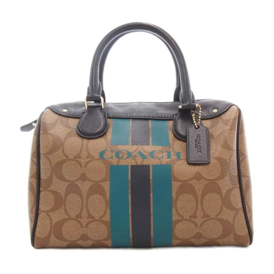 COACH（コーチ） シグネチャー ミニボストン ハンドバッグ ロゴ PVC 