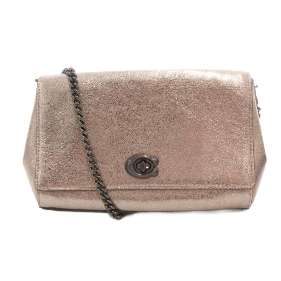 COACH（コーチ） チェーンショルダー バッグ クラッチ ターンロック 