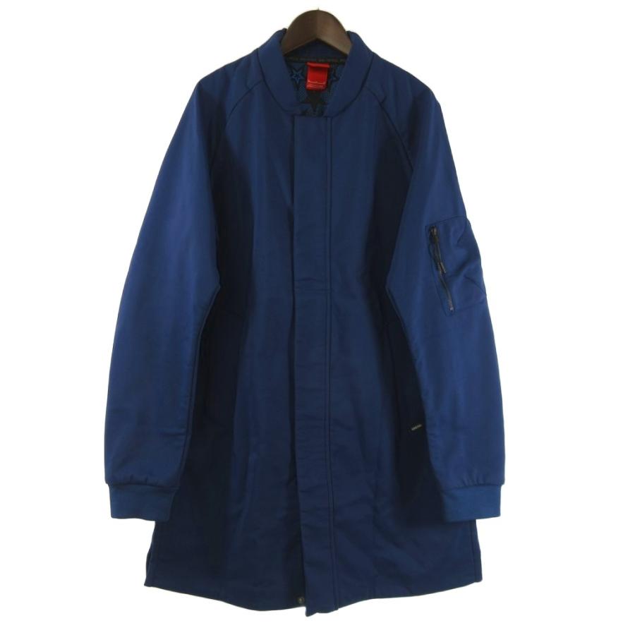 NIKE（ナイキ） NIKE F.C. ベンチコート ロング 裏起毛 ナイロン 青