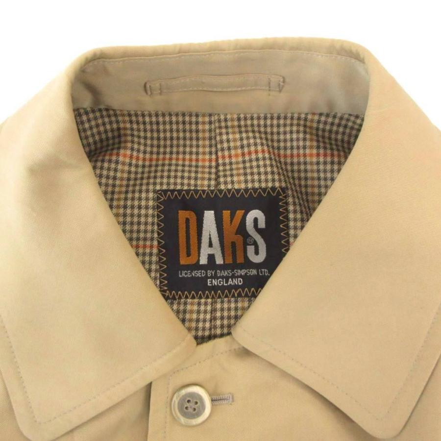 ダックス DAKS ステンカラーコート 裏地チェック ロング ベージュ /FF 