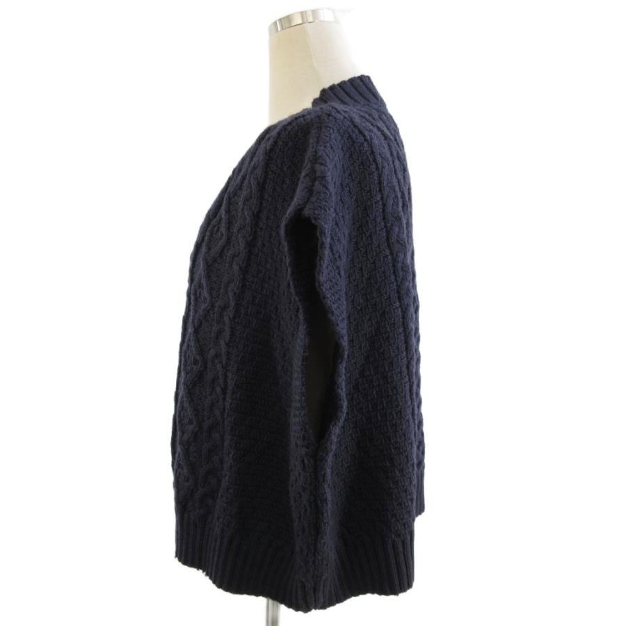 oldderby knitwear ウール ベスト ニット ネイビー XL Oldderby