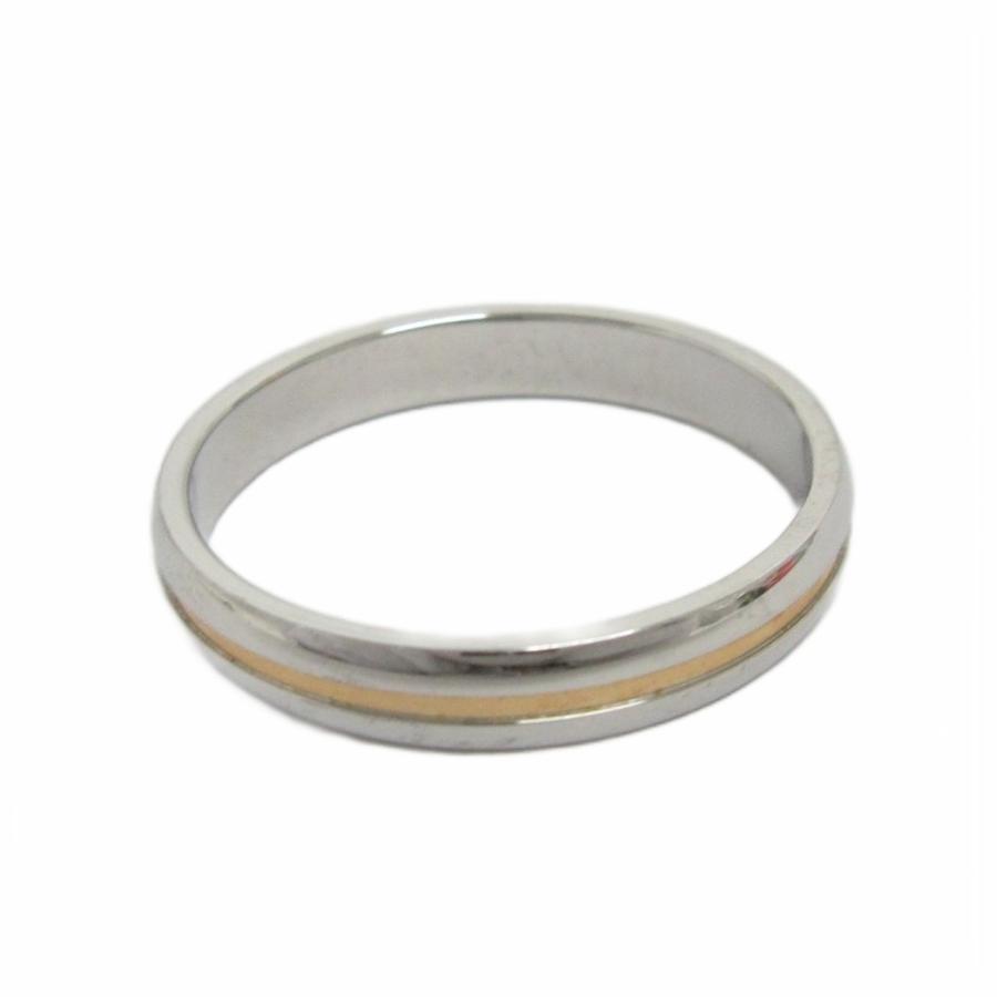 エテ ete コンビ リング 指輪 ステンレス K18GF シルバーカラー 13号