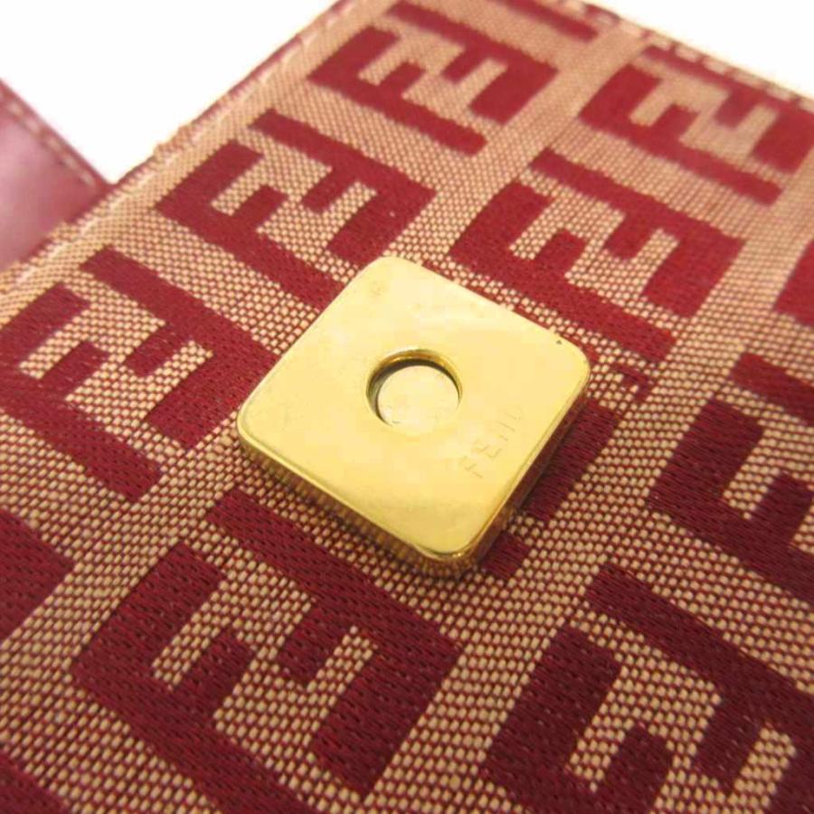 美品✨フェンディ アクセサリーポーチ ズッキーノ ミニバッグ レッド FENDI（フェンディ） ズッキーノ ミニ バニティポーチ ハンドバッグ