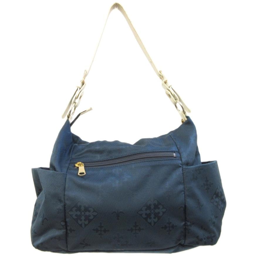 極美品✨️russetラシットブルー系ハンドバッグショルダーバック2way総柄 ラシット RUSSET 2WAY ショルダーバッグ 総柄 紺 ネイビー □GY99