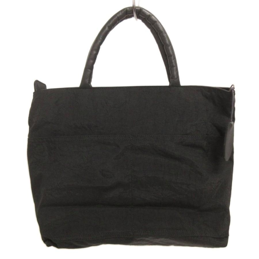 イビサ IBIZA フラワーモチーフ トートバッグ ハンドバッグ 黒 □GY99
