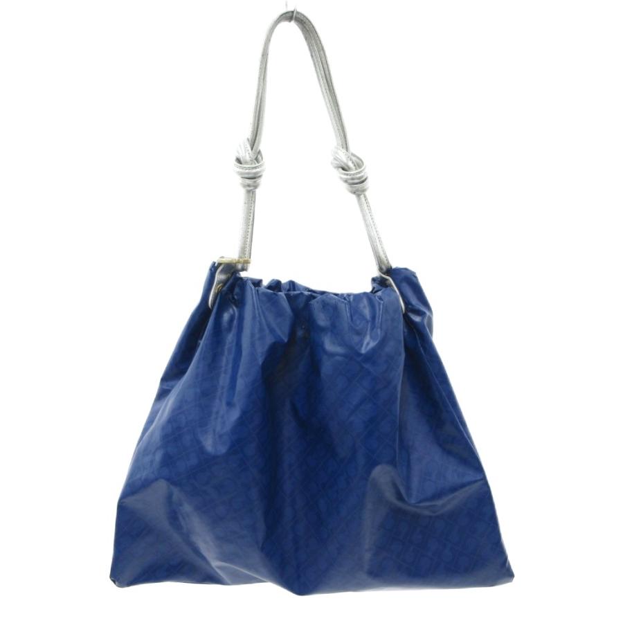 【美品】ゲラルディーニ　トートバッグ　レザー　ソフティ　総柄　濃青系 美品】ゲラルディーニ トートバッグ レザー ソフティ 総柄 濃青系