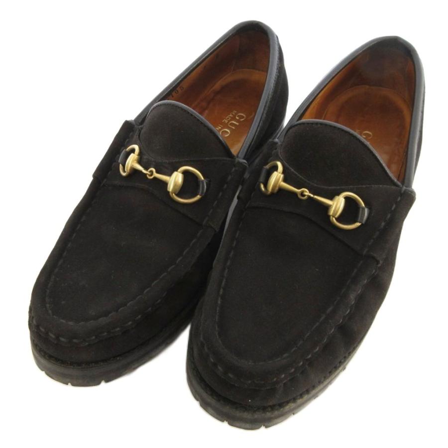 GUCCI（グッチ） ホースビット ローファー スエード モカシン ダーク