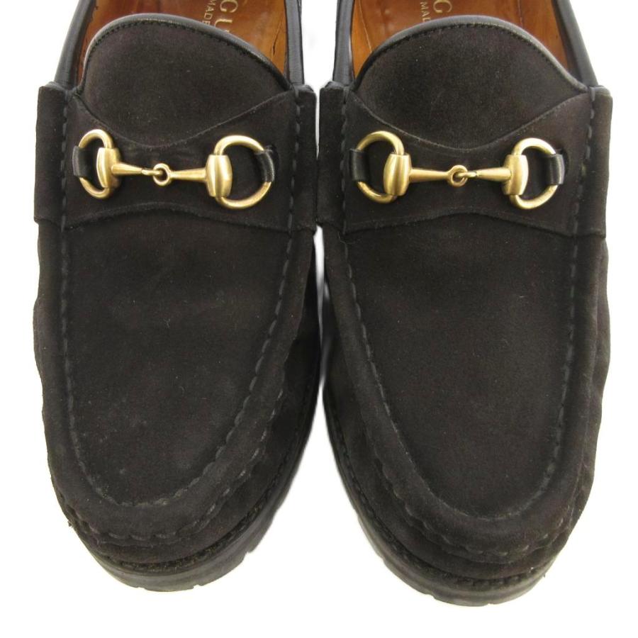 GUCCI（グッチ） ホースビット ローファー スエード モカシン ダーク