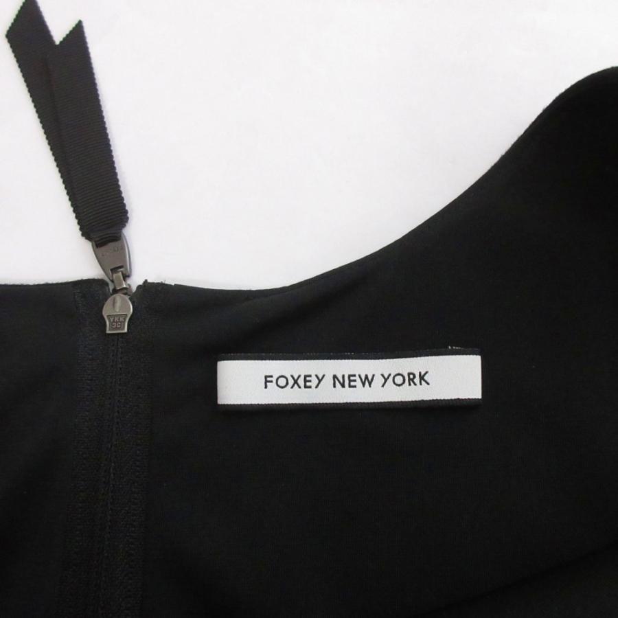 新品　Foxey NEWYORK フォクシー　ノースリーブワンピース　黒 フォクシーニューヨーク FOXEY NEW YORK ノースリーブ ワンピース ひざ