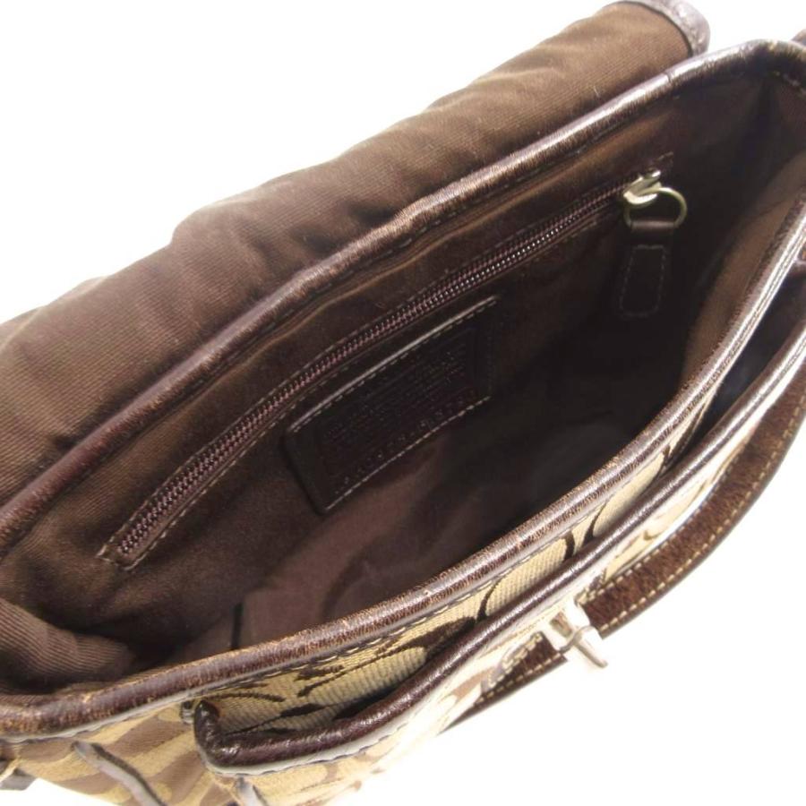 COACH F13790 シグネチャー 斜め掛け キャンバスバッグ レザー