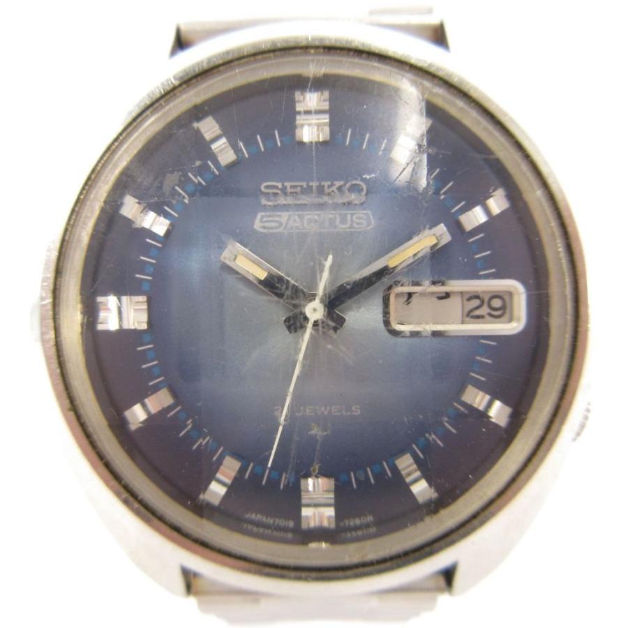 SEIKO 5 ACTUS 7019-7210 自動巻き メンズ セイコー SEIKO 5アクタス 腕時計 自動巻き デイデイト 青文字盤