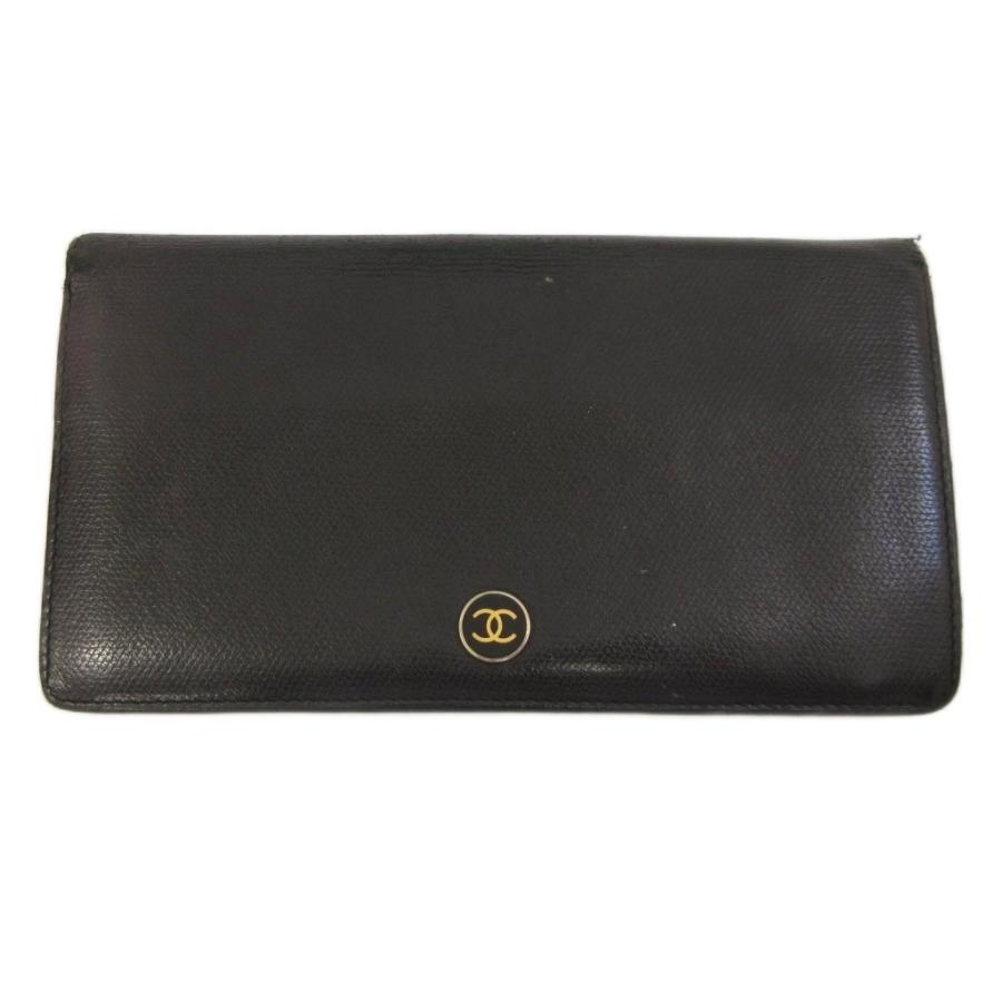 CHANEL 長財布　キャビアスキン　ブラック CHANEL（シャネル） 長財布 キャビアスキン 多収納 ココマーク 黒
