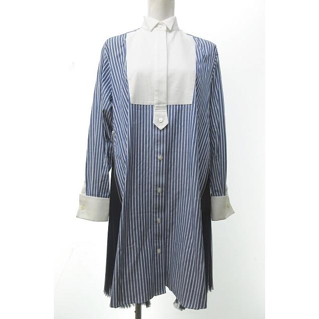 中古 サカイ Sacai 18ss シャツ ワンピース プリーツ レイヤード ストライプ 長袖 ロング 青 白 1 0107 Ibs93 レディース ベクトル 古着 023 ブランド古着販売のベクトル 通販 Yahoo ショッピング