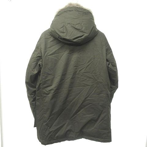 激安 Woolrich 中古 ウールリッチ C Laminated Woolrich 中古 ウールリッチ Woolrich Laminated 古着 メンズ Ecr4 0519 S カーキ コート ダウン アークティック パーカー ラミネーテッドコットン Parka Cotton コート アウター Savannah Osc Com