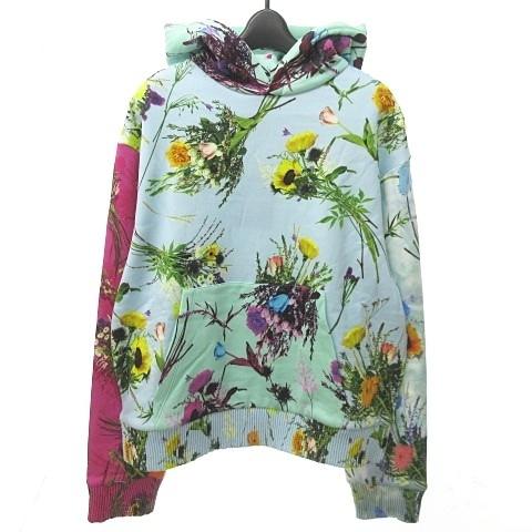 中古 未使用品 ルイヴィトン Vuitton Louis 花柄 Vuitton ss ヴァージルアブロー プリンテッドフラワーパーカー スウェット 花束 花柄 Xs ブルー系 ブランド古着販売のベクトル ひまわり 023 ピンク系 花束 日本人気超絶の