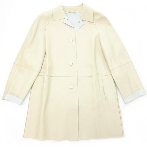 マーロ malo ベルト付き レザー ステンカラー コート ジャケット  