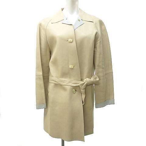 マーロ malo ベルト付き レザー ステンカラー コート ジャケット  