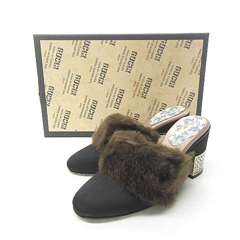 GUCCI ミュールサンダル34（22cm）ブラック