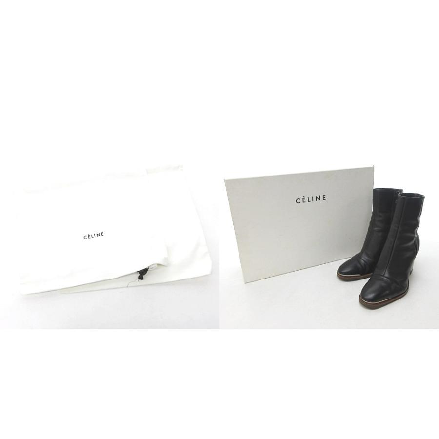 セリーヌ CELINE フィービー期 メタルトゥ ショートブーツ ヒール 