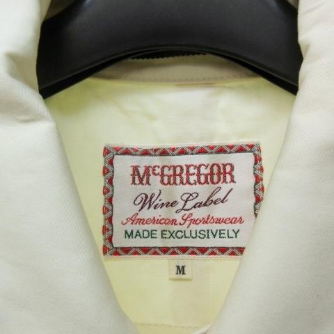 未使用品 マックレガー マクレガー McGREGOR Wine Label タグ付 ステンカラーコート ジャケット ロング VENTILE コットン 白 ホワイト M｜vectorpremium｜03