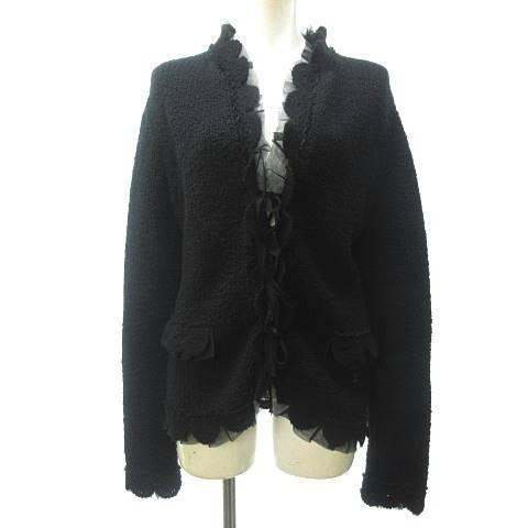 シャネル CHANEL フリルカラー ニット ジャケット ブレザー カシミヤ 