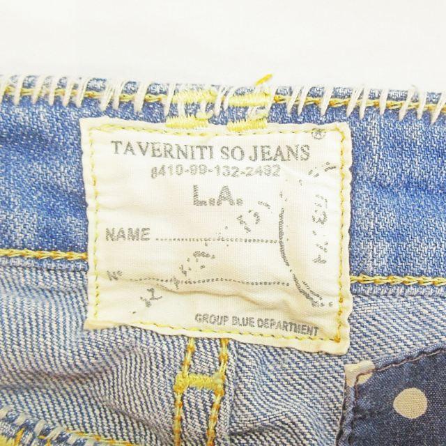 タヴァニティソージーンズ TAVERNITI SO JEANS フレアデニム パンツ メタルボタン スタッズ ステッチ ブルー系 24 1216 レディース｜vectorpremium｜09