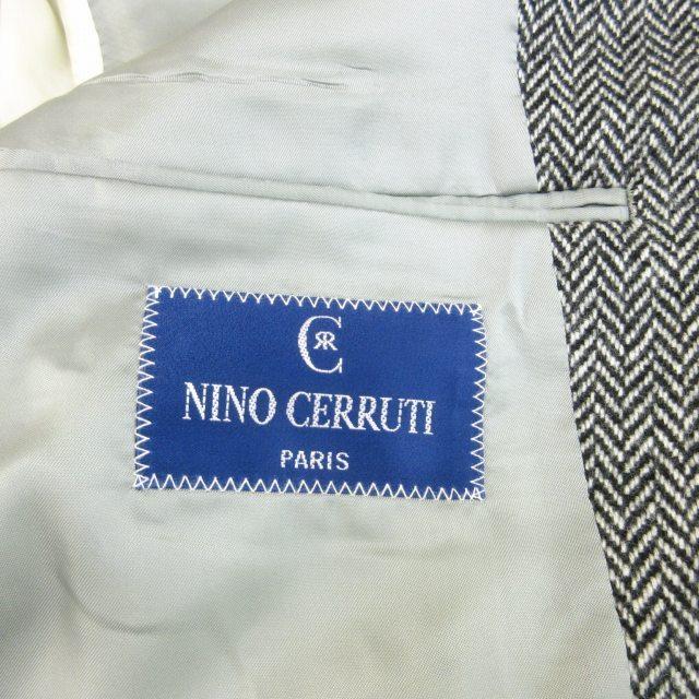 セルッティ CERRUTI 1881 NINO 美品 カシミヤ100％ テーラードジャケット ブレザー ヘリンボーン 総裏 灰 グレー 系 48 約M STK｜vectorpremium｜03