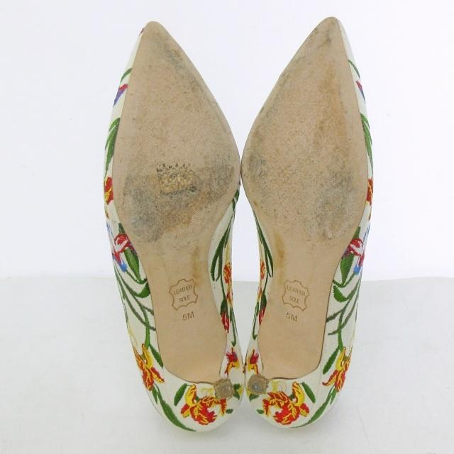 TORY BURCH トリーバーチ パンプス ヒール 花柄 フラワー 刺繍 