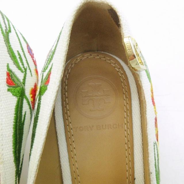 TORY BURCH トリーバーチ パンプス ヒール 花柄 フラワー 刺繍 