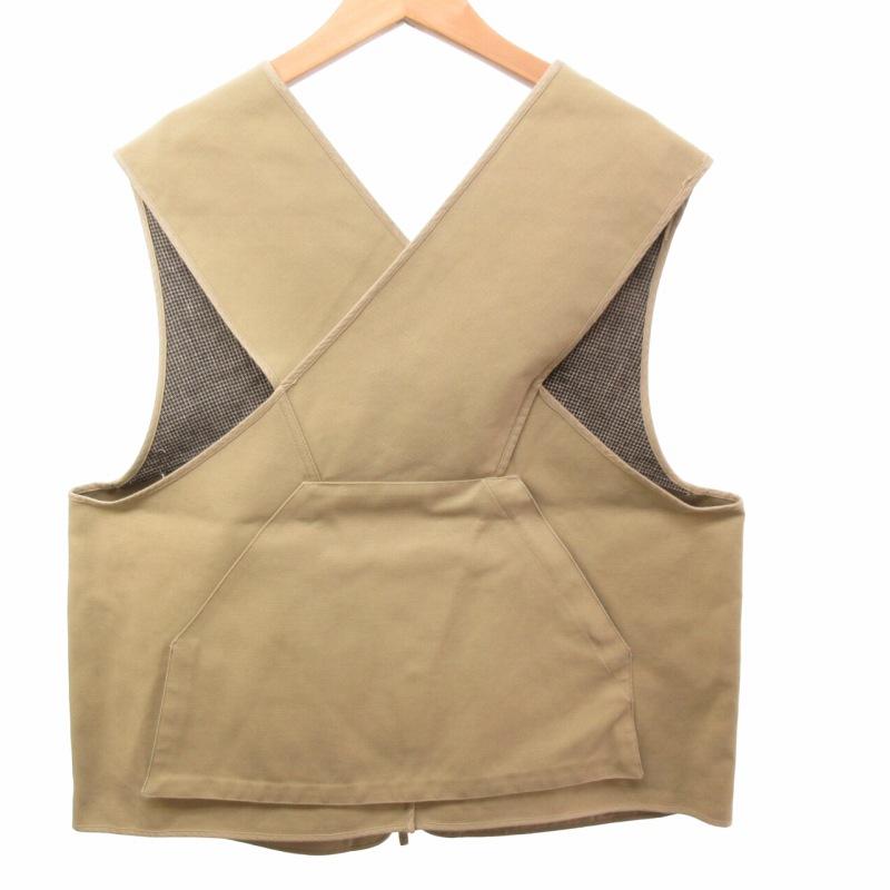 オールドジョー OLDJOE 23SS BONDING DUCK FILED VEST ベスト ジップアップ 裏地 千鳥格子 DUNE ベージュ 系 40 約L 0302 ■BL1 メンズ｜vectorpremium｜02