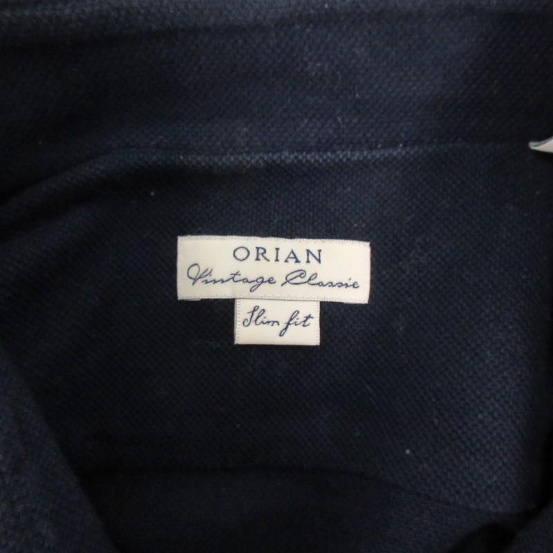 オリアン ORIAN vintage classic カジュアルシャツ 鹿の子生地 コットン 長袖 紺 ネイビー S 0513 メンズ｜vectorpremium｜03