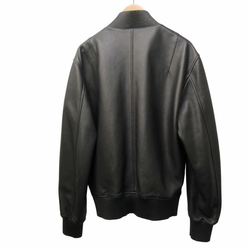 ジバンシィ GIVENCHY 近年 ボンバージャケット ラムレザー ロゴ  