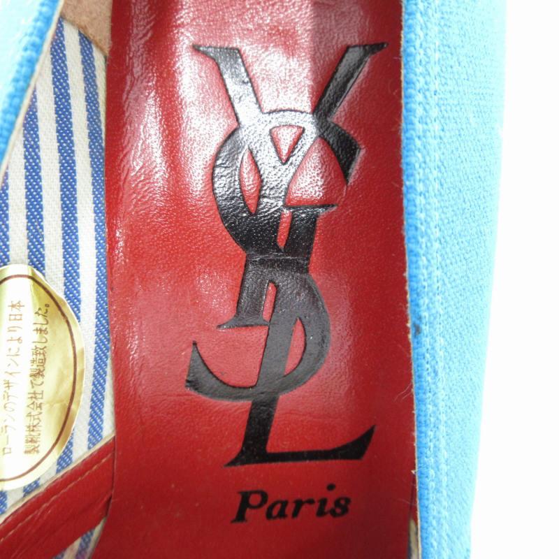 YSLロゴ入り 25cm ピンクエスパドリーユ（YSL カサンドラロゴフラップ 