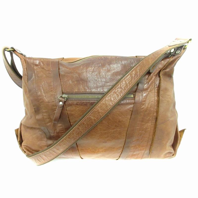 グリード GREED ショルダーバッグ 斜め掛け クロスボディ 本革 茶  