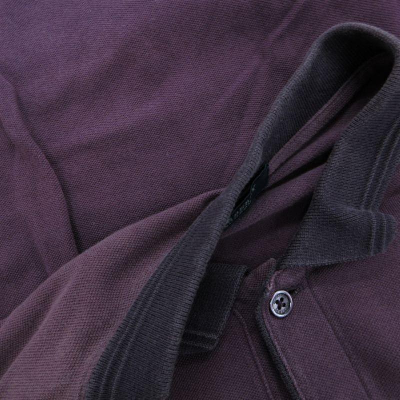 【新品タグ付き】バーバリー　ポロシャツ　ホースロゴ　ロゴ刺繍　バイカラー　紫 バーバリー ロンドン BURBERRY LONDON ポロシャツ カットソー