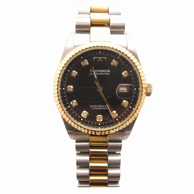 テクノス TECHNOS ラウンドデイトコンビ 腕時計 ウォッチ