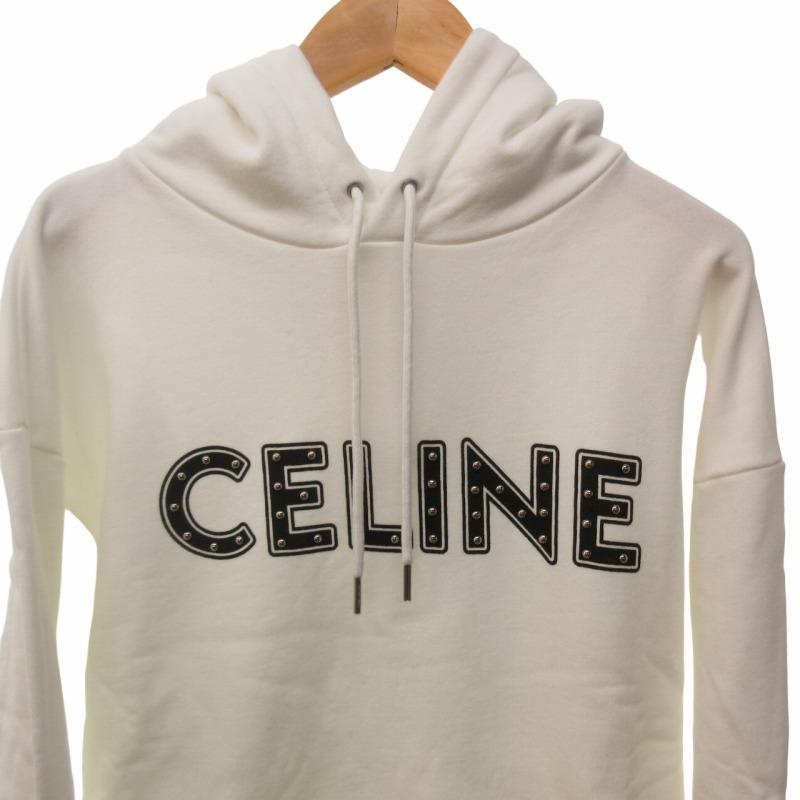 CELINE ホワイト フーディ ホワイト（白）系 CELINE(セリーヌ) パーカー・フーディ(メンズ
