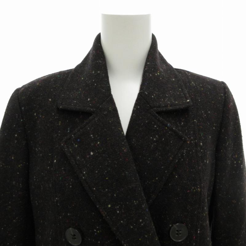 lot lamb ロットラム　ブラック　フード付　厚手ウールチェスターコート lot lamb ロットラムブラックフード付厚手ウールチェスターコート