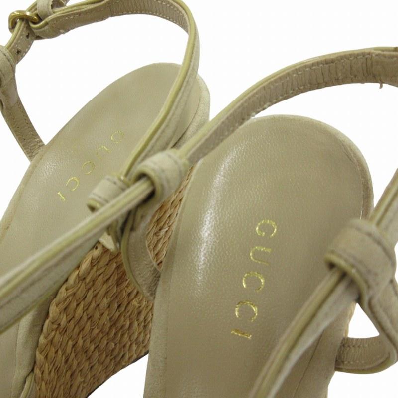GUCCI グッチ エスパドリーユサンダル ウェッジソール ストラップ 