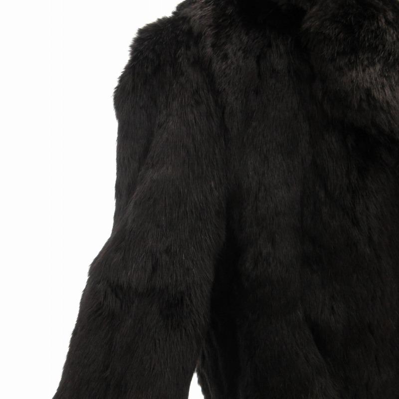 ノーブランド ブラックミンクファー ジャケット コート ショート