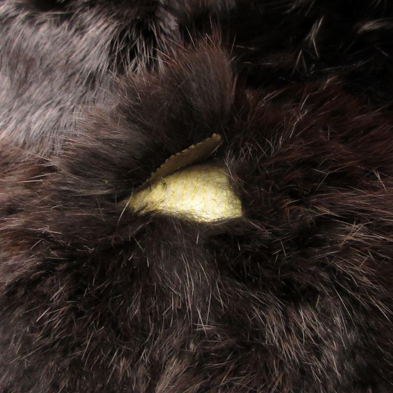 ノーブランド ブラックミンクファー ジャケット コート ショート