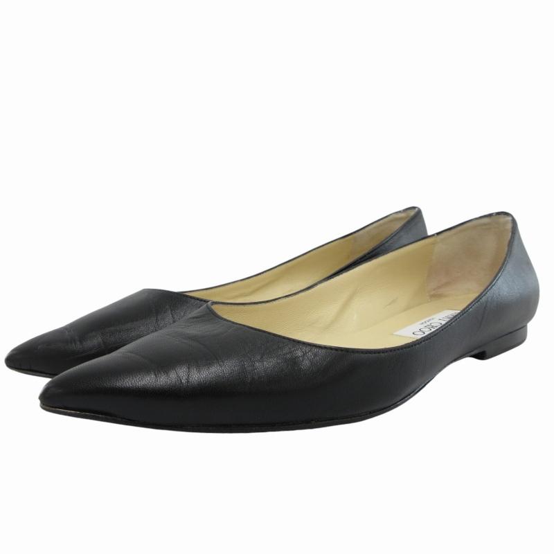 ジミーチュウ JIMMY CHOO フラットパンプス シューズ ポインテッドトゥ 