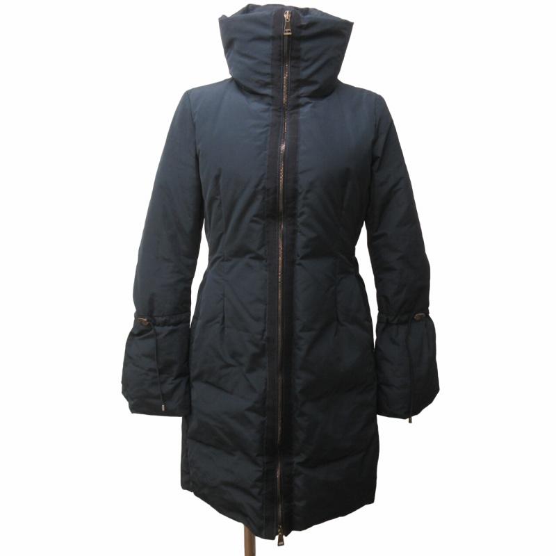 限定完売！モンクレールレディースダウンコート0/MONCLERネイビーWジップ モンクレール レディース ダウン MONCLER ブランド ダウン
