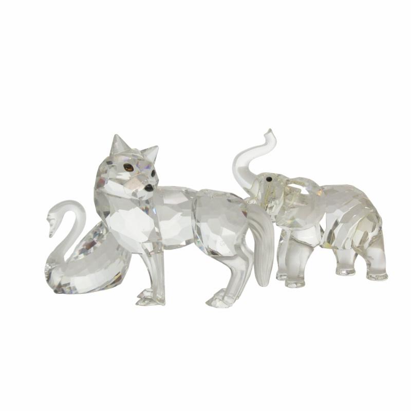 スワロフスキー SWAROVSKI 美品 スワン×オオカミ×エレファント 3 スワロフスキー SWAROVSKI 美品 スワン×オオカミ×エレファント 3