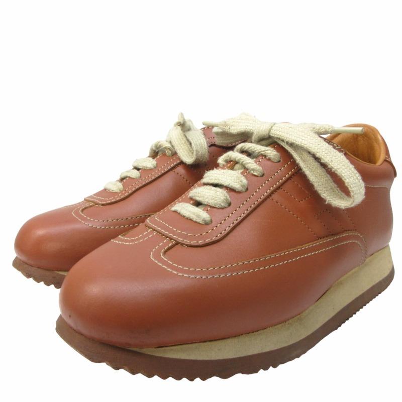 エルメス HERMES クイック レザー スニーカー シューズ Hロゴ 